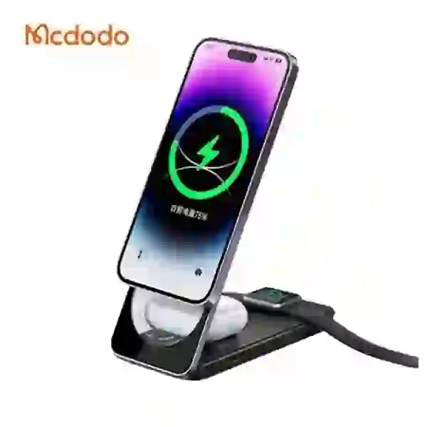 استند و شارژر وایرلس چندکاره مگ سیف مک دودو Mcdodo CH-1150 توان 25 وات - Image 3