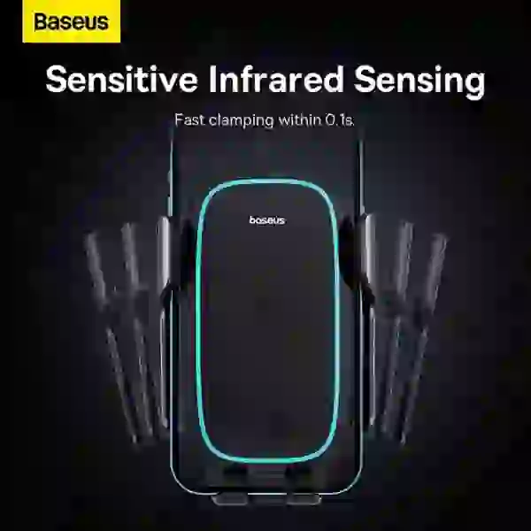 هولدر دریچه کولری و شارژر وایرلس بیسوس Baseus BS-CM023 Milky Way Pro C40357000111-00 توان 15 وات - Image 12