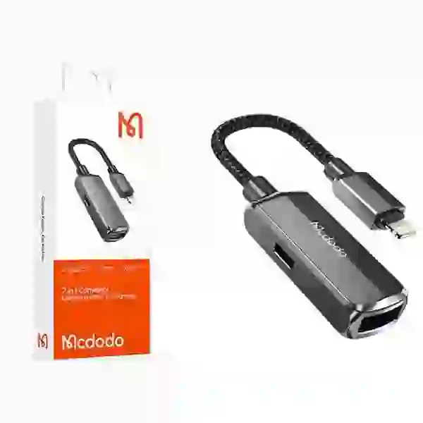 تبدیل لایتنینگ اتصال همزمان شارژر و USB مک دودو Mcdodo CA-2690 - Image 4