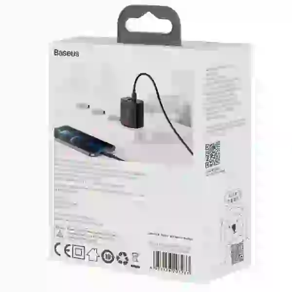 شارژر دیواری فست شارژ بیسوس Baseus Compact Quick Charger U+C PD QC CCCP20UE CCXJ-B01 EU توان 20 وات - Image 8