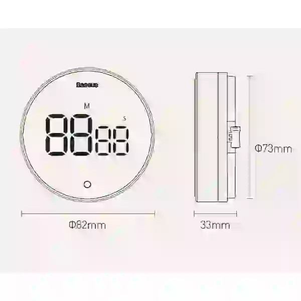 تایمر زنگ دار بیسوس مدل Heyo Rotation Countdown Timer Pro YGH-5237 FMDS000013 - Image 6