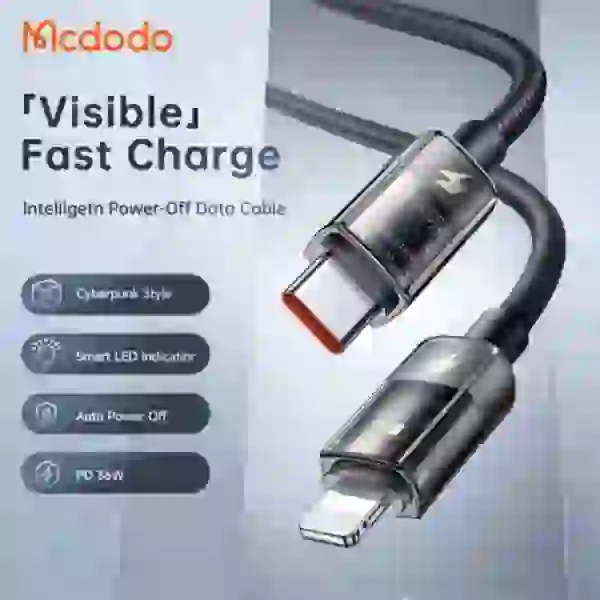 کابل Type C به لایتنینگ مک دودو Mcdodo CA-3160 طول 1.2 متر توان 36 وات - Image 2
