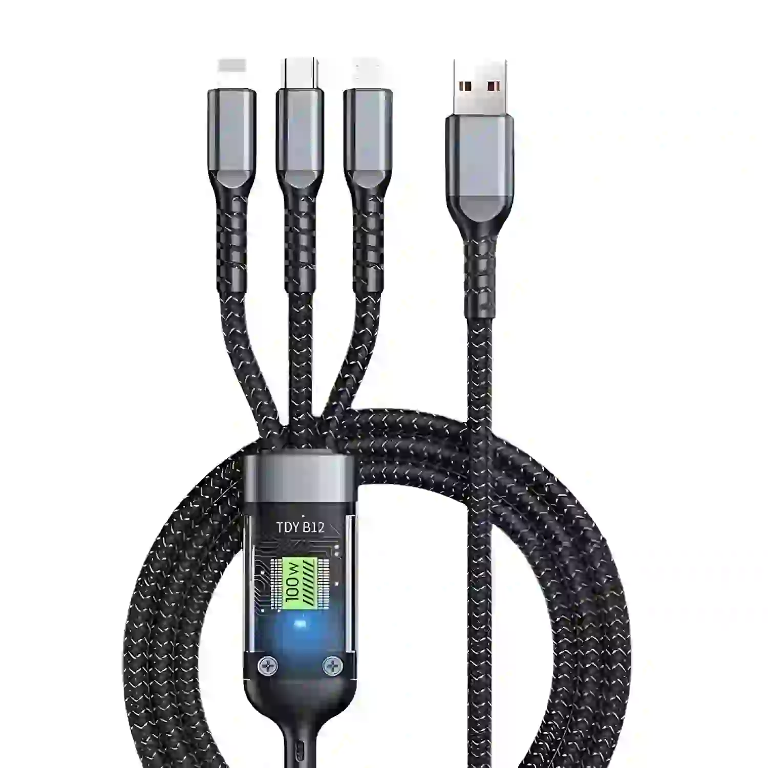 کابل شارژ سه کاره 100 وات Fast charging - Image 5