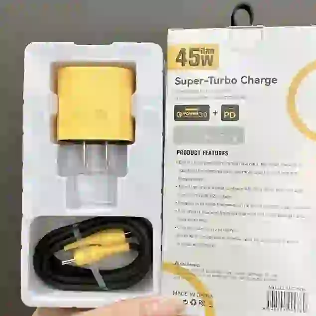 شارژر دیواری 45 وات مدل N06 به همراه کابل TYPE-Cسوپر فست شارژ - Image 4