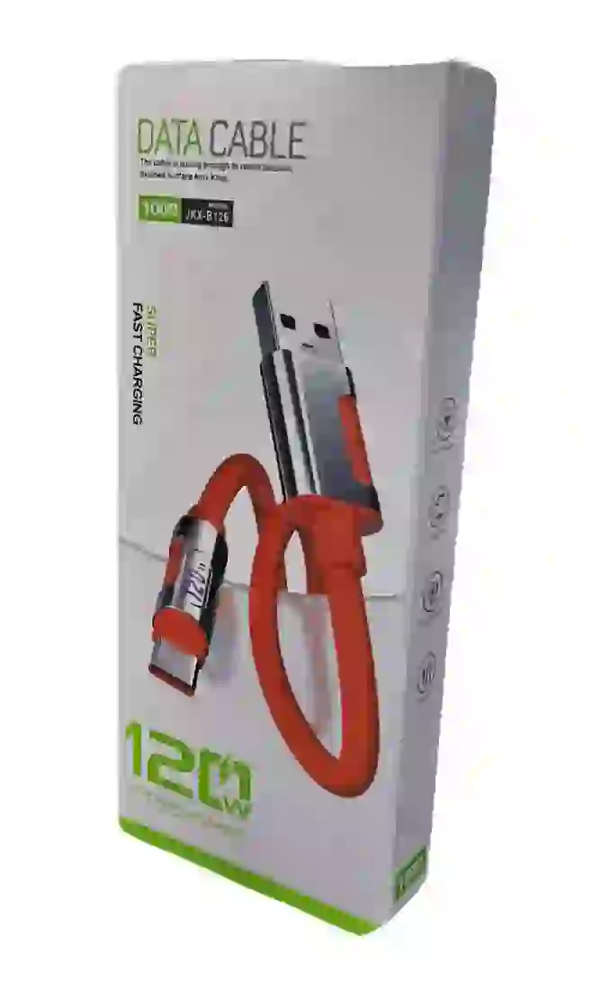 کابل شارژر میکرو 120W چراغدار ژله ای کابل شارژر میکرو 120W چراغدار ژله ای